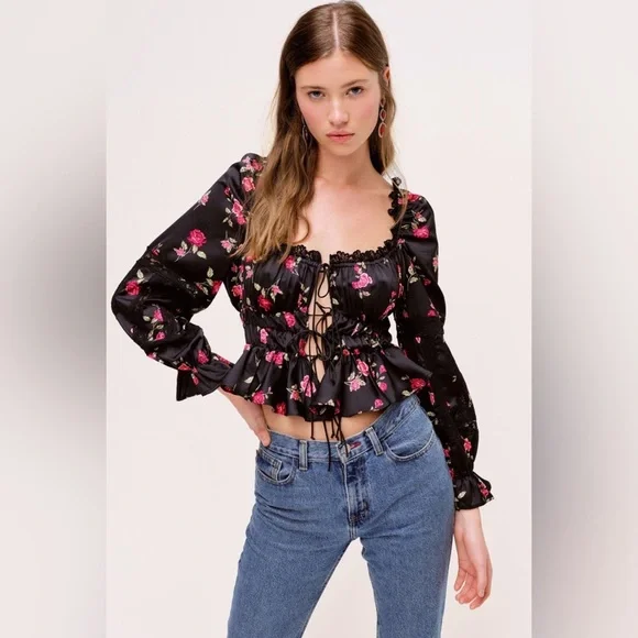 For Love & Lemons Rosie Blouse - Picture 2 of 8